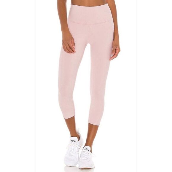 Alo Yoga High Waist Airbrush Capri Legging in Pink Mauve Size S - Picture 1 of 9